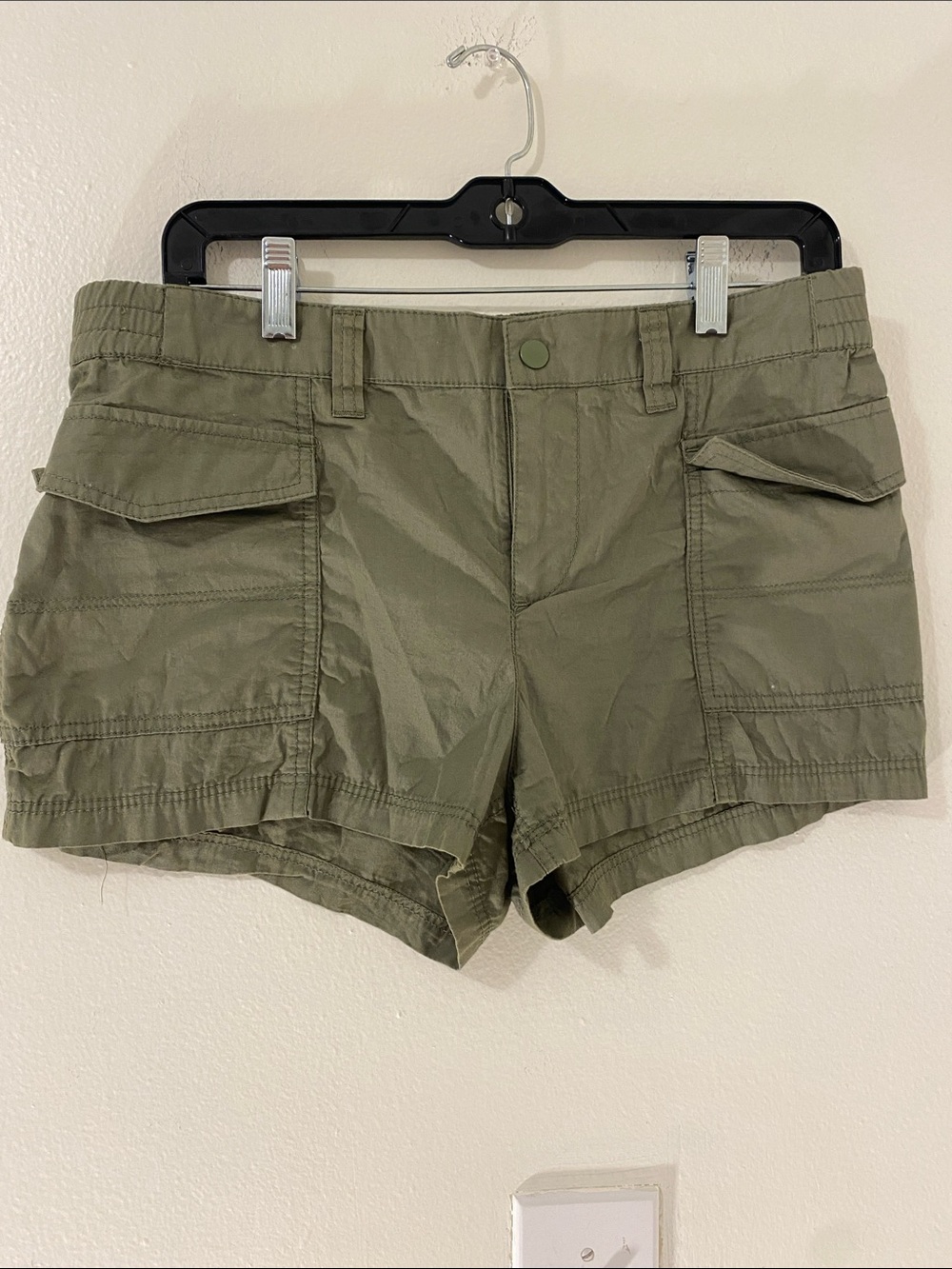 Divided Olive Green Cargo Short Shorts